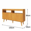 Ver imagem 3 de Buffet Aparador Intense 4 Portas 2 Nichos Retrô Balcão Sala Cantinho do Café