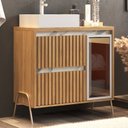 Ver imagem 1 de Gabinete de Banheiro 80cm com Cuba Ref 821 Branco/Itapuã/Thassus