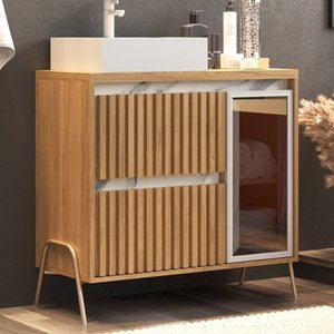 Gabinete de Banheiro 80cm com Cuba Ref 821