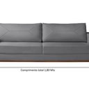 Ver imagem 3 de Sofá 3 Lugares Roma Veludo 1,80M