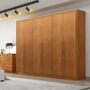 Ver imagem 4 de Guarda Roupa Casal Livorno 6 Portas 8 Gavetas Cinamomo - Novo Horizonte