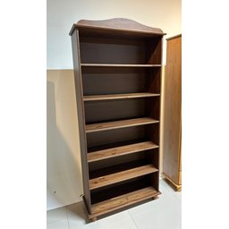 Estante para Livros Rústica em Madeira Maciça 5 Prateleiras Escritório e Sala Linha Rubi - 7