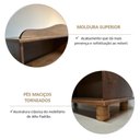 Ver imagem 5 de Estante de Livros 85CMX190CM 100% Madeira Maciça 5 Prateleiras Escritório e Sala Linha Rubi Marrom