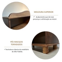 Estante para Livros Rústica 100% Madeira Maciça 5 Prateleiras Escritório e Sala Linha Rubi - 5
