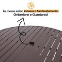 Ver imagem 2 de Mesa com Tampo Ripado Alumínio para Cozinha Preto