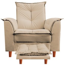 Poltrona para Clinica de Estética Malu Puff e Almofada Capuccino - 1