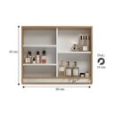 Ver imagem 4 de Armário Espelheira de Banheiro 80cm 02 Portas Ref 821