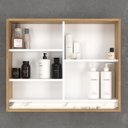 Ver imagem 2 de Armário Espelheira de Banheiro 80cm 02 Portas Ref 821