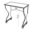 Ver imagem 5 de Escrivaninha Dobrável com Rodízios C27 Dalla Costa 75cm