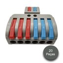 Ver imagem 2 de Emenda Elétrica Conector tipo Borne 6x2 Fios Duplo 20 peças