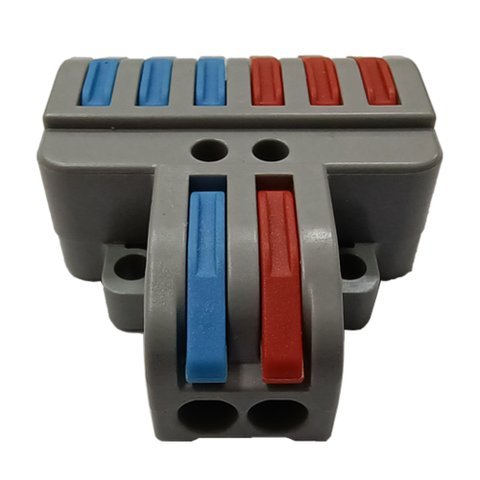 Emenda Elétrica Conector tipo Borne 6x2 Fios Duplo 20 peças