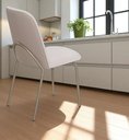 Ver imagem 4 de Kit 4 Cadeiras Gourmet Dubai Dara Pintura Eletrostática Champagne Revestimento Premium