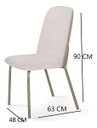Ver imagem 6 de Kit 4 Cadeiras Gourmet Dubai Dara Pintura Eletrostática Champagne Revestimento Premium