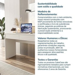 Kit 2 Peças Escrivaninha e Armário Multiuso com Ripado Samambaia Cabecasa Madeiramadeira - 6