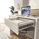 Ver imagem 4 de Conjunto de Escritório com Escrivaninha e Armário Samambaia CabeCasa MadeiraOriginals Off White Branco
