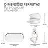 Conjunto Decorativo 3pçs Estátua Pensadora Vaso Saturno Bandeja - Branco - 2