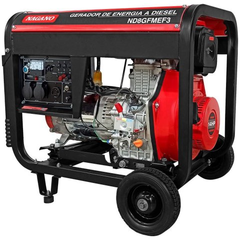 Gerador de Energia 10kva a Diesel Partida Elétrica 110v220v 14hp Monofásico