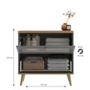 Ver imagem 3 de Gabinete de Banheiro 80cm sem Cuba Ref 800 Branco/Cinza/Itapuã