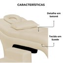 Ver imagem 3 de Maca Estofada Estética Botonê 60 Cm Sobrancelha Cilios Cor:marfim
