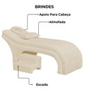 Ver imagem 4 de Maca Estofada Estética Botonê 60 Cm Sobrancelha Cilios Cor:marfim