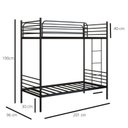 Ver imagem 4 de Beliche Solteiro em Ferro James 201cm x 190cm 96cm Preto