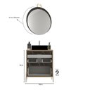 Ver imagem 2 de Gabinete de Banheiro 60cm com Cuba e Espelho Ref 650 Branco/Itapuã/Portoro