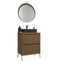 Ver imagem 3 de Gabinete de Banheiro 60cm com Cuba e Espelho Ref 650 Branco/Itapuã/Portoro