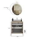 Ver imagem 2 de Gabinete de Banheiro 60cm com Cuba e Espelho Ref 650 Branco/Itapuã/Thassos