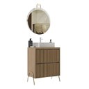 Ver imagem 3 de Gabinete de Banheiro 60cm com Cuba e Espelho Ref 650 Branco/Itapuã/Thassos