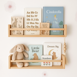 Prateleira Infantil de Madeira para Livros Dulce Slim 40cm - 5