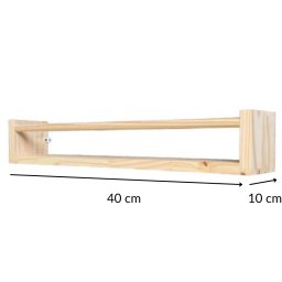 Prateleira Infantil de Madeira para Livros Dulce Slim 40cm - 3