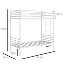 Ver imagem 4 de Beliche Solteiro em Ferro James 201cm x 190cm x 96cm