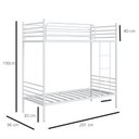 Ver imagem 4 de Beliche Solteiro em Ferro James 201cm X 190cm X 96cm
