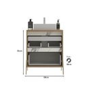 Ver imagem 2 de Gabinete de Banheiro 60cm sem Cuba Ref 650 Branco/Itapuã/Thassos