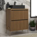 Ver imagem 1 de Gabinete de Banheiro 60cm com Cuba Ref 650 Branco/Itapuã/Portoro