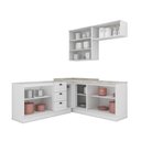 Ver imagem 2 de Cozinha Compacta de Canto 6 Peças para Pia e Cooktop Sophia Henn - Branco/calcare