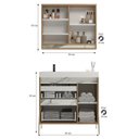 Ver imagem 3 de Gabinete de Banheiro 80cm com Lavatório e Armário Ref 890 Branco/Itapuã/Thassos