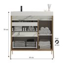Ver imagem 3 de Gabinete de Banheiro 80cm com Lavatório Ref 890