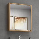 Ver imagem 1 de Armário de Banheiro 60cm 02 Portas com Espelho Ref 651 Branco/Itapuã/Thassos