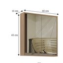 Ver imagem 3 de Armário de Banheiro 60cm 02 Portas com Espelho Ref 651 Branco/Itapuã/Thassos