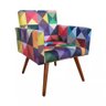 Poltrona Decorativa Nina Sala Escritório Triangulo Colorido - 2