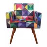 Poltrona Decorativa Nina Sala Escritório Triangulo Colorido - 3