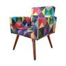 Poltrona Decorativa Nina Sala Escritório Triangulo Colorido - 5