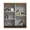 Ver imagem 4 de Armário de Banheiro 60cm 02 Portas com Espelho Ref 651 Branco/Itapuã/Portoro