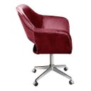 Ver imagem 2 de Cadeira Para Escritório E Home Office Zara Base Giratória - Suede Bordô