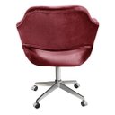 Ver imagem 3 de Cadeira Para Escritório E Home Office Zara Base Giratória - Suede Bordô