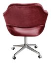 Ver imagem 3 de Cadeira Para Escritório E Home Office Zara Base Giratória - Suede Bordô