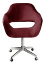 Ver imagem 1 de Cadeira Para Escritório E Home Office Zara Base Giratória - Suede Bordô
