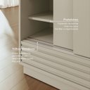 Ver imagem 3 de Armário para Escritório Ripado Samambaia CabeCasa MadeiraOriginals Branco/Off White