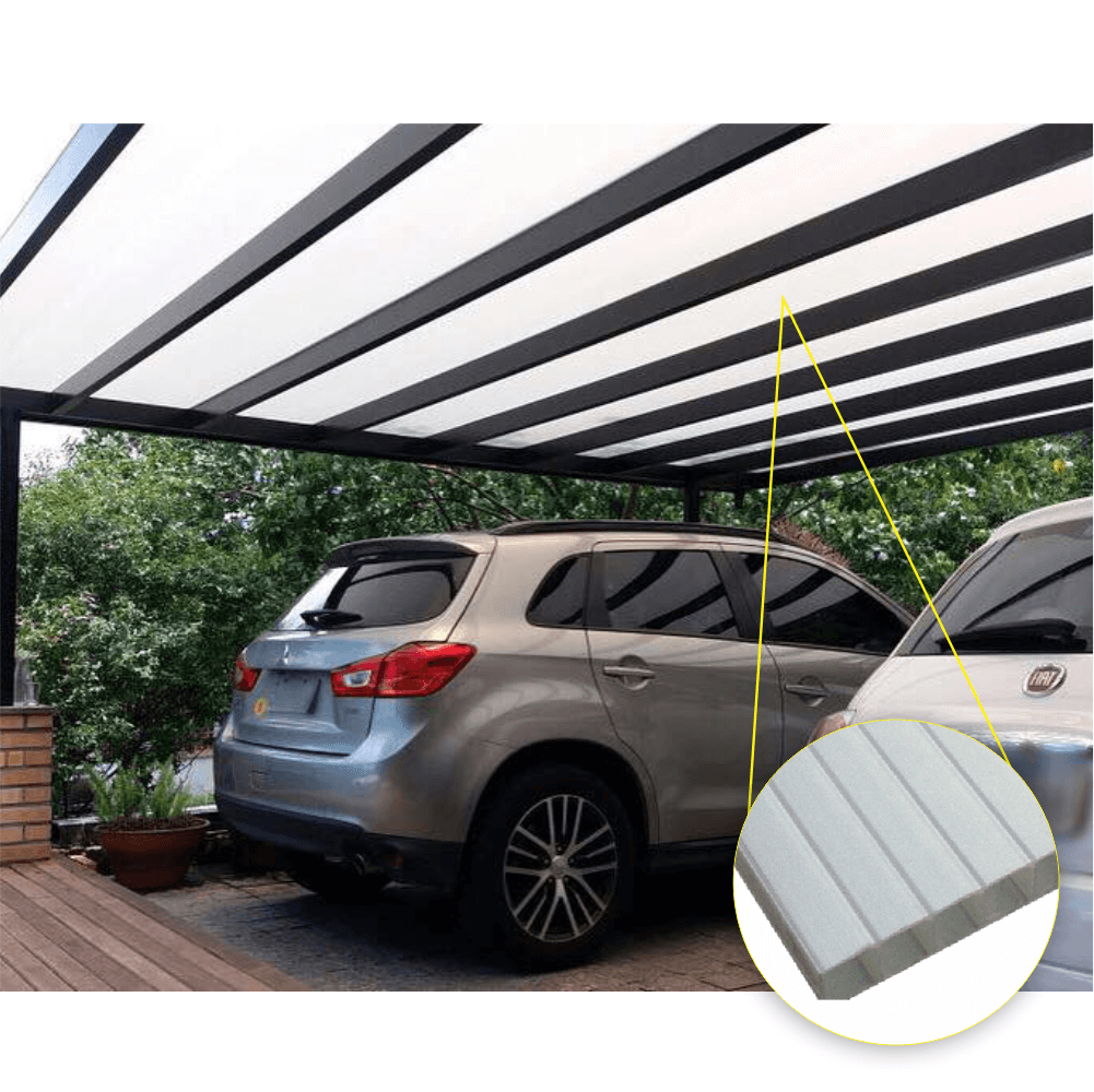 Cobertura Alveolar 6,00m x 2,00m - Branco Refletivo 6mm - 4